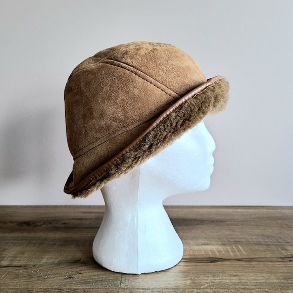 Homestead sheepskin products sheepskin real fur winter hat. - Picture 1 of 11